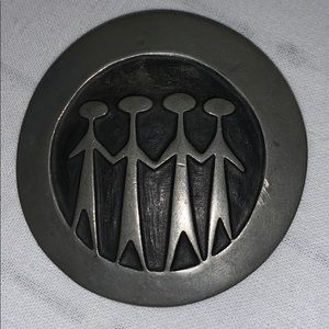 TENN PEWTER BROOCH- Mid Century Modern